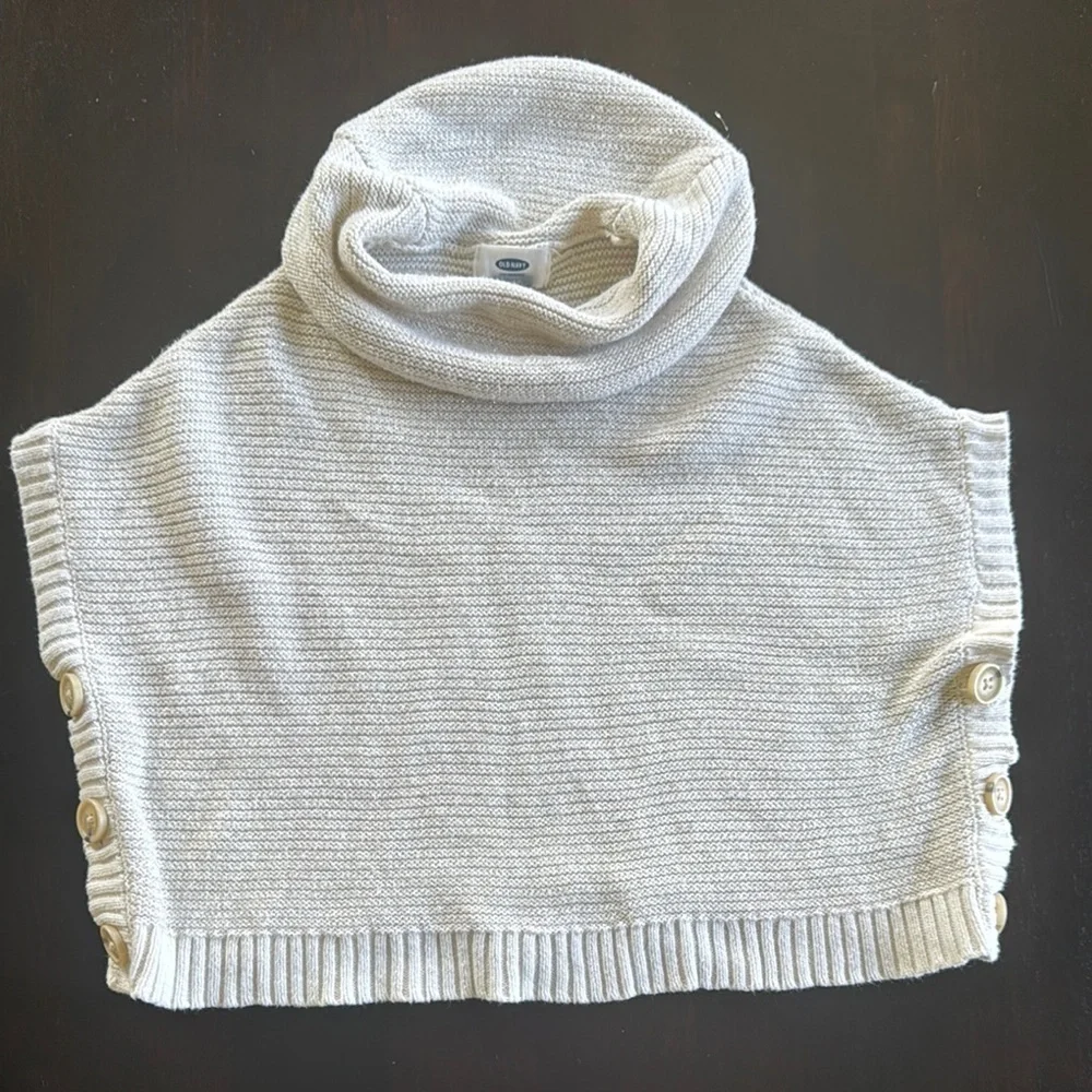 Old Navy Cream Ribbed Knit Sweater Top